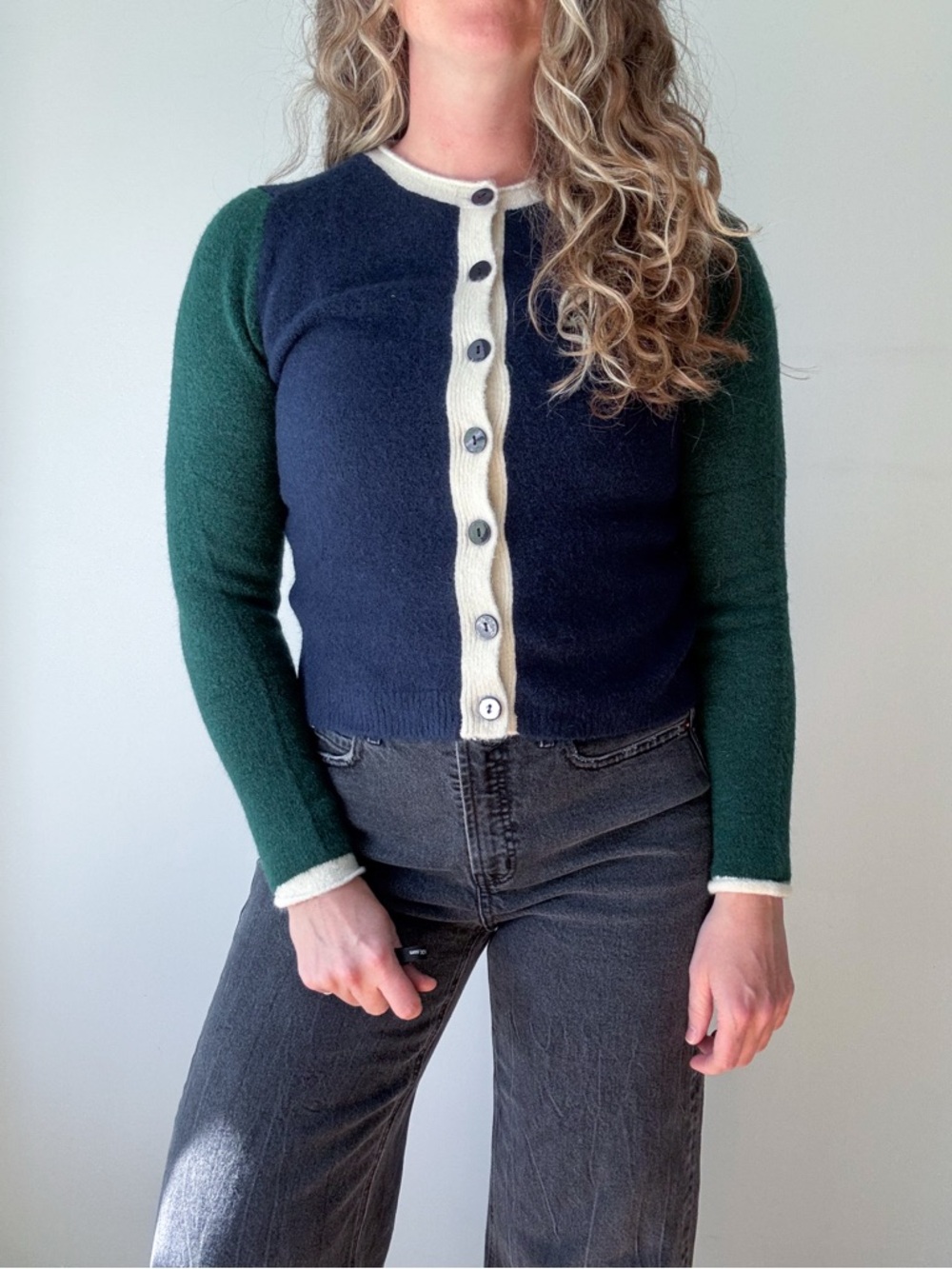 Zara Color blocked Cardigan